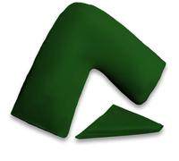 I&S Home V Shaped Pillow with Pillowcase - Comfortable Pregnancy, Maternity and Orthopaedic Support V Pillow, Extra Filled Hollowfibre Soft Support for Neck, Back & Shoulder - Microfiber (Green)