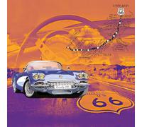 I&S / Les collections rétro CPMD6618N2 Square Card with White Envelope Format 15 x 15 cm - R66 - Corvette/Official License - With Glossy Effect - White Interior - Made in France