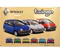 I&S / Les collections rétro Embossed metal sign 30 x 20 cm Renault Twingo Renault Officially licensed product and/or exclusive design