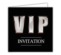 I&S / Les collections rétro IETSCPMD19515 VIP Invitation Card with White Envelope Format 15 x 15 cm - Square Card Inside White - Made in France - I&S Design