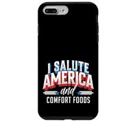 I Salute America and Comfort Foods Patriotic Foodie Case for iPhone 7 Plus/8 Plus