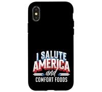 I Salute America and Comfort Foods Patriotic Foodie Case for iPhone X/XS