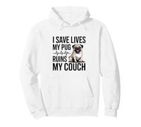 I Save Lives My Pug Ruins My Couch Nurse Pullover Hoodie