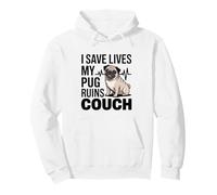 I Save Lives My Pug Ruins My Couch Nurse Pullover Hoodie