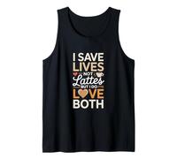 I Save Lives Not Lattes But I Do Both Pumpkin Spice Nurse Tank Top