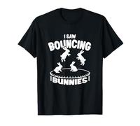 I Saw Bouncing Bunnies AI Rabbit Trampoline Funny T-Shirt