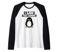 I Saw that Coming Nihilist Penguin Raglan Baseball Tee