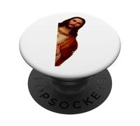 I Saw That! Funny Peeking Jesus Meme PopSockets Adhesive PopGrip