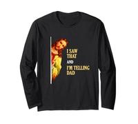 I Saw That I'm Telling Dad Funny Religious Christian Jesus Long Sleeve T-Shirt