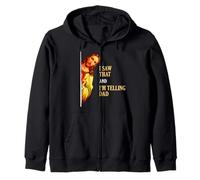 I Saw That I'm Telling Dad Funny Religious Christian Jesus Zip Hoodie