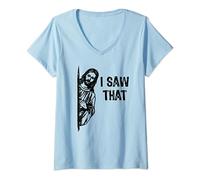 I Saw That Jesus Christ Christianity Funny Christian Humor V-Neck T-Shirt