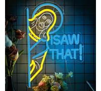 I Saw That Jesus Neon Signs for Wall Decor,Dimmable 3D Printing Jesus LED Sign,Usb Powered Neon Light for Door Room Bedroom Man Cave Party Christmas Birthday Gifts(11.4 * 16.9in)