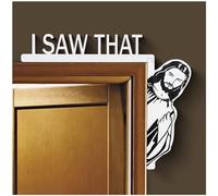 I Saw That Sign Jesus Door Frame Decor - Wood Funny Home Door Sitter Corner Decorations, Christmas Easter Birthday Gifts for Christian Lovers (8.5 x 6.7inch, Right)