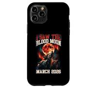 I Saw The Blood Moon 2026 Howling Wolves Retro Graphic Case for iPhone 11 Pro