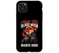 I Saw The Blood Moon 2026 Howling Wolves Retro Graphic Case for iPhone 11 Pro Max