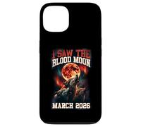I Saw The Blood Moon 2026 Howling Wolves Retro Graphic Case for iPhone 13
