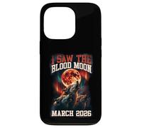 I Saw The Blood Moon 2026 Howling Wolves Retro Graphic Case for iPhone 13 Pro
