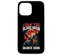 I Saw The Blood Moon 2026 Howling Wolves Retro Graphic Case for iPhone 13 Pro Max