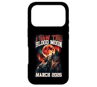 I Saw The Blood Moon 2026 Howling Wolves Retro Graphic Case for iPhone 17 Pro