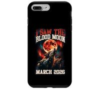 I Saw The Blood Moon 2026 Howling Wolves Retro Graphic Case for iPhone 7 Plus/8 Plus