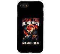 I Saw The Blood Moon 2026 Howling Wolves Retro Graphic Case for iPhone SE (2020) / 7/8