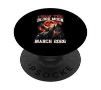 I Saw The Blood Moon 2026 Howling Wolves Retro Graphic PopSockets Adhesive PopGrip