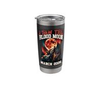 I Saw The Blood Moon 2026 Howling Wolves Retro Graphic Stainless Steel Insulated Tumbler