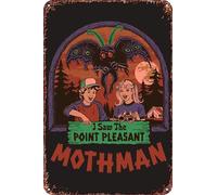 I Saw the Mothman Vintage Metal Tin Sign Movie Poster Wall Art Decor 8x12 Inch for Home Cafes Office Store Pubs Club Sign Gift