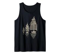 I Saw Three Ships s Christmas Carol s Vintage Pencil Sketch Tank Top