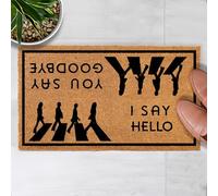 I Say Hello You Say Goodbye Door Mat 30x17 Inch, Funny Welcome Mat Coir