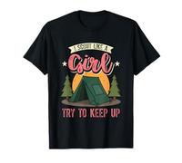 I Scout Like A Girl Try To Keep Up Troop Leader Scout T-Shirt