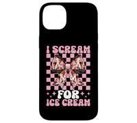 I Scream For Ice Cream Cone Girl Mom Pink Coquette Bow Case for iPhone 14 Plus