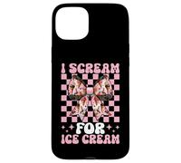 I Scream For Ice Cream Cone Girl Mom Pink Coquette Bow Case for iPhone 15 Plus
