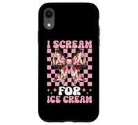 I Scream For Ice Cream Cone Girl Mom Pink Coquette Bow Case for iPhone XR