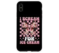 I Scream For Ice Cream Cone Girl Mom Pink Coquette Bow Case for iPhone XS Max