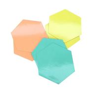 i-Scream Thinking Board - Set of 6 Hexagon-Shaped Magnetic Boards in 3 Colors, Dry-Erase, for School Classrooms, Kitchens, and Offices, Home Decoration and scheduling, 7.9 x 6.8 inch