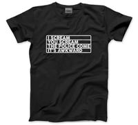 I Scream You Scream Police Come It's Awkward - Mens T-Shirt - Funny Humourous Tee Sarcastic Joke L Black