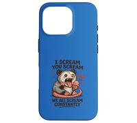 I Scream You Scream We All Scream Constantly Opossum Funny Case for iPhone 16 Pro