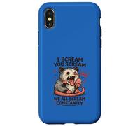 I Scream You Scream We All Scream Constantly Opossum Funny Case for iPhone X/XS