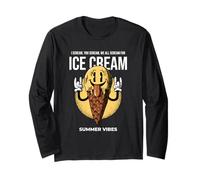 I Scream You Scream We All Scream for Ice Cream Summer Vibes Long Sleeve T-Shirt