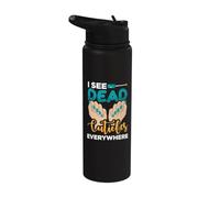 I See Dead Cuticles Everywhere - Nail Technician Nail Polish Stainless Steel Insulated Water Bottle