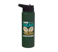 I See Dead Cuticles Everywhere - Nail Technician Nail Polish Stainless Steel Insulated Water Bottle