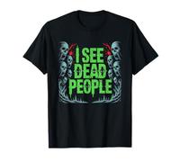 I See Dead People Green Ghosts Eye Halloween T-Shirt