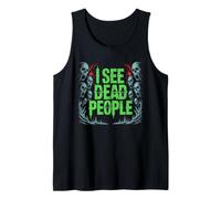 I See Dead People Green Ghosts Eye Halloween Tank Top