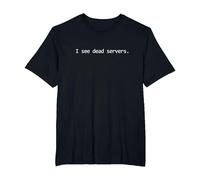 I See Dead Servers - Funny IT Tech Support T-Shirt, Men's Big and Tall, Black, 5X Tall