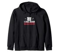I See Dead Thermostats Cool HVAC Tech Ventilation Specialist Zip Hoodie