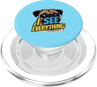 I See Everything Pug Cute Dog PopSockets PopGrip for MagSafe