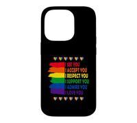 I See Love Accept You Lgbtq Gay Rainbow Pride Flag Support Case for iPhone 14 Pro
