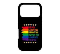 I See Love Accept You Lgbtq Gay Rainbow Pride Flag Support Case for iPhone 17 Pro