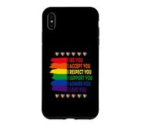 I See Love Accept You Lgbtq Gay Rainbow Pride Flag Support Case for iPhone XS Max
